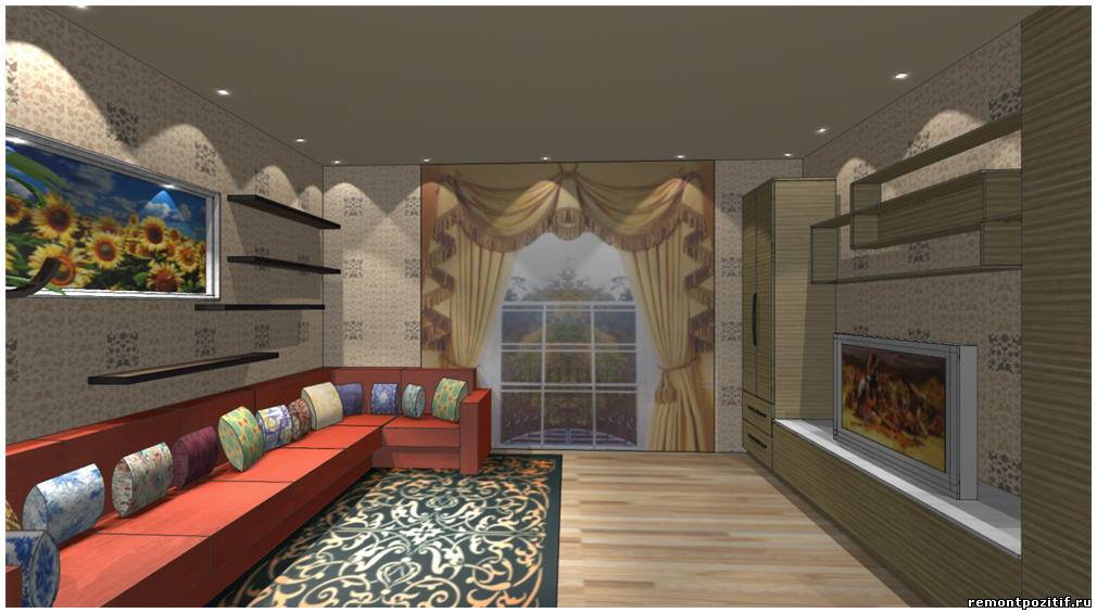 Вариации дизайна комнаты спальня-гостиная 18 кв.м. с фото